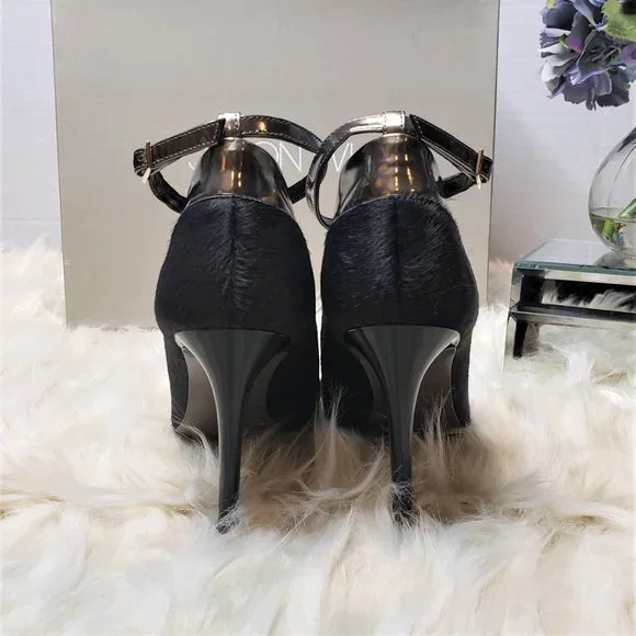 NIB JASON WU Hair-On-Hide Silver Metallic Stiletto, Size 5.5 - Picture 6 of 13